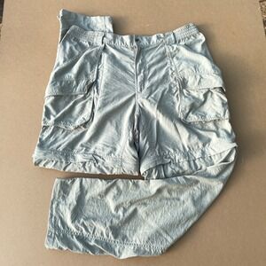 Columbia Convertible Pants Women XL Beige Hiking Camping Cargo Zipped Ankles GRT
